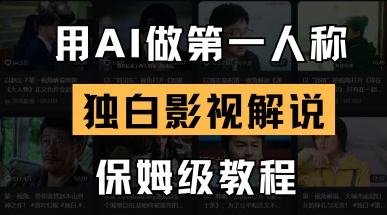 用AI做第一人称独白影视解说，手把手教学，保姆级教程-多多副业站