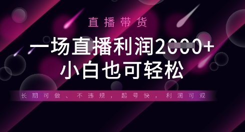 半无人直播带货，一场利润数张，适合所有平台玩法，小白也可轻松-多多副业站